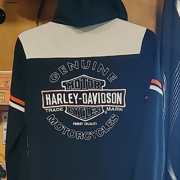 Harley-Davidson Black and White Zip-Up Jacket - Picture 3 of 4